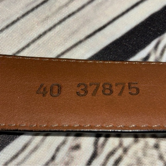 Lands’ End Men’s Dark Burgundy Leather Belt Size 40 - Picture 3 of 7